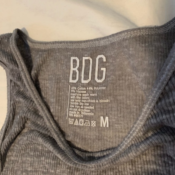 BDG Sheer Tank Top - Gray - Picture 2 of 3